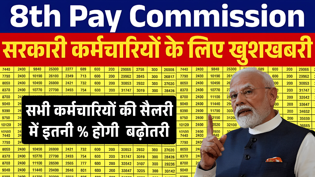 8 pay commission: आज से लागू हुआ 8वें वेतन जाने कितना बढ़ा सैलरी लिस्ट हुआ जारी